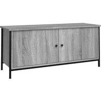 Vidaxl Tv Cabinet With Doors Grey Sonoma 102X35X45 Cm Engineered Wood, Grey