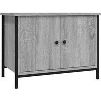 Vidaxl Tv Cabinet With Doors Grey Sonoma 60X35X45 Cm Engineered Wood, Grey