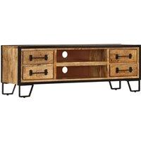 Vidaxl Tv Cabinet With Drawers 120X30X40 Cm Solid Mango Wood, Brown