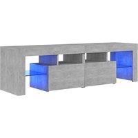 Vidaxl Tv Cabinet With Led Lights Concrete Grey 140X36.5X40 Cm, Grey