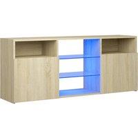 vidaXL TV Cabinet with LED Lights Sonoma Oak 120x30x50 cm, Brown