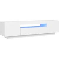 Vidaxl Tv Cabinet With Led Lights White 160X35X40 Cm, White