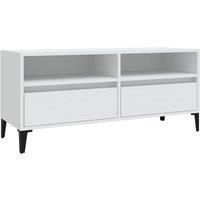 Vidaxl Tv Cabinet Tv Stand With Shelves Media Cabinet For Living Room Entertainment Centre Industrial Style White Engineered Wood, White
