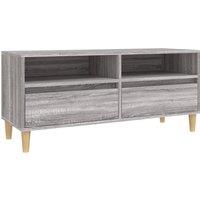 Vidaxl Tv Cabinet Tv Stand With Shelves Media Cabinet For Living Room Entertainment Centre Scandinavian Style Grey Sonoma Engineered Wood, Grey