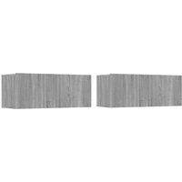 Vidaxl Tv Cabinets 2 Pcs Grey Sonoma 80X30X30 Cm Engineered Wood, Grey