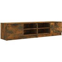 Vidaxl Tv Cabinets 2 Pcs Smoked Oak 80X35X36.5 Cm Engineered Wood, Brown