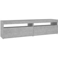 vidaXL TV Cabinets 2 pcs with LED Lights Concrete Grey 75x35x40 cm, Grey