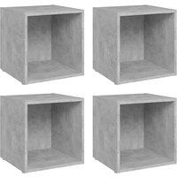 Vidaxl Tv Cabinets 4 Pcs Concrete Grey 37X35X37 Cm Engineered Wood, Grey