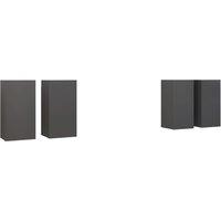 Vidaxl Tv Cabinets 4 Pcs Grey 30.5X30X60 Cm Engineered Wood, Grey