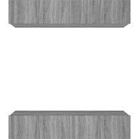 Vidaxl Tv Cabinets 4 Pcs Grey Sonoma 80X30X30 Cm Engineered Wood, Grey