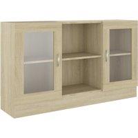 Vidaxl Vitrine Cabinet Sonoma Oak 120X30.5X70 Cm Engineered Wood, Brown