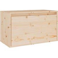 Vidaxl Wall Cabinet 60X30X35 Cm Solid Pinewood, Brown