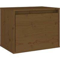 vidaXL Wall Cabinet Honey Brown 45x30x35 cm Solid Pinewood, Brown