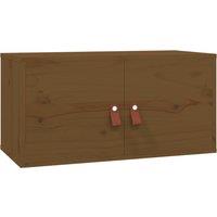Vidaxl Wall Cabinet Honey Brown 60X30X30 Cm Solid Wood Pine, Brown