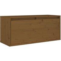 vidaXL Wall Cabinet Honey Brown 80x30x35 cm Solid Wood Pine, Brown