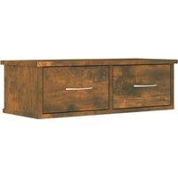 Vidaxl Wall Cabinet Smoked Oak 60X26X18.5 Cm Engineered Wood, Brown