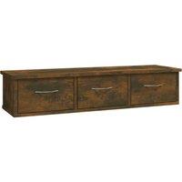 Vidaxl Wall Cabinet Smoked Oak 88X26X18.5 Cm Engineered Wood, Brown