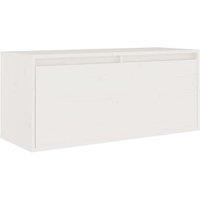 vidaXL Wall Cabinet White 80x30x35 cm Solid Wood Pine, White