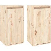 Vidaxl Wall Cabinets 2 Pcs 30X30X60 Cm Solid Wood Pine, Brown