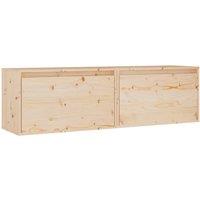 Vidaxl Wall Cabinets 2 Pcs 60X30X35 Cm Solid Pinewood, Brown