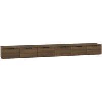 Vidaxl Wall Cabinets 2 Pcs Brown Oak 102X30X20 Cm Engineered Wood, Brown