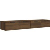 Vidaxl Wall Cabinets 2 Pcs Brown Oak 68X30X20 Cm Engineered Wood, Brown