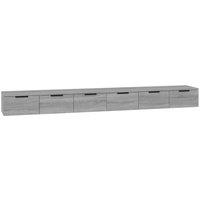 Vidaxl Wall Cabinets 2 Pcs Grey Sonoma 102X30X20 Cm Engineered Wood, Grey
