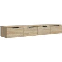 Vidaxl Wall Cabinets 2 Pcs Sonoma Oak 68X30X20 Cm Engineered Wood, Brown