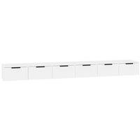 Vidaxl Wall Cabinets 2 Pcs White 102X30X20 Cm Engineered Wood, White