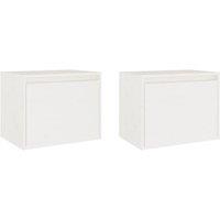 vidaXL Wall Cabinets 2 pcs White 45x30x35 cm Solid Pinewood, White