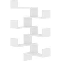 Vidaxl Wall Corner Shelf 2 Pcs White 40X40X50 Cm Engineered Wood, White