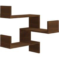 Vidaxl Wall Corner Shelf Brown Oak 40X40X50 Cm Engineered Wood, Brown