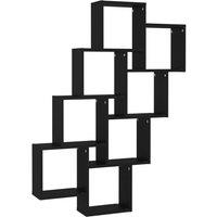 Vidaxl Wall Cube Shelf Black 90X15X119 Cm Engineered Wood, Black