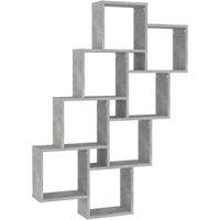 Vidaxl Wall Cube Shelf Concrete Grey 90X15X119 Cm Engineered Wood, Grey