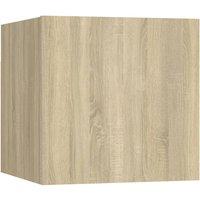 Vidaxl Wall Mounted Tv Cabinet Sonoma Oak 30.5X30X30 Cm, Brown