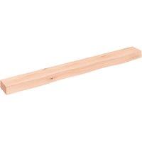 Vidaxl Wall Shelf 100X10X6 Cm Untreated Solid Wood Oak, Brown