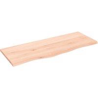Vidaxl Wall Shelf 100X40X2 Cm Untreated Solid Wood Oak, Brown