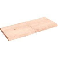 Vidaxl Wall Shelf 140X60X6 Cm Untreated Solid Wood Oak, Brown