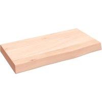 Vidaxl Wall Shelf 40X20X4 Cm Untreated Solid Wood Oak, Brown