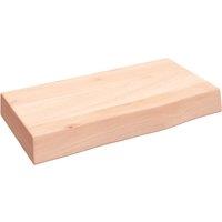 Vidaxl Wall Shelf 40X20X6 Cm Untreated Solid Wood Oak, Brown