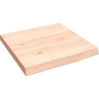 Vidaxl Wall Shelf 40X40X4 Cm Untreated Solid Wood Oak, Brown