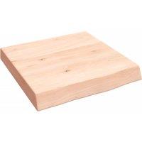 Vidaxl Wall Shelf 40X40X6 Cm Untreated Solid Wood Oak, Brown