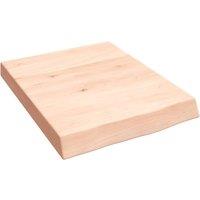 Vidaxl Wall Shelf 40X50X6 Cm Untreated Solid Wood Oak, Brown