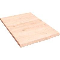 Vidaxl Wall Shelf 40X60X2 Cm Untreated Solid Wood Oak, Brown