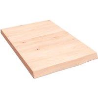 Vidaxl Wall Shelf 40X60X4 Cm Untreated Solid Wood Oak, Brown