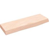 Vidaxl Wall Shelf 60X20X4 Cm Untreated Solid Wood Oak, Brown