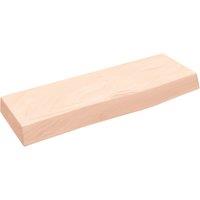 Vidaxl Wall Shelf 60X20X6 Cm Untreated Solid Wood Oak, Brown