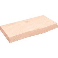 Vidaxl Wall Shelf 60X30X6 Cm Untreated Solid Wood Oak, Brown