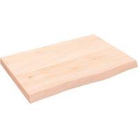 Vidaxl Wall Shelf 60X40X4 Cm Untreated Solid Wood Oak, Brown