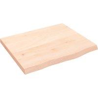 Vidaxl Wall Shelf 60X50X4 Cm Untreated Solid Wood Oak, Brown